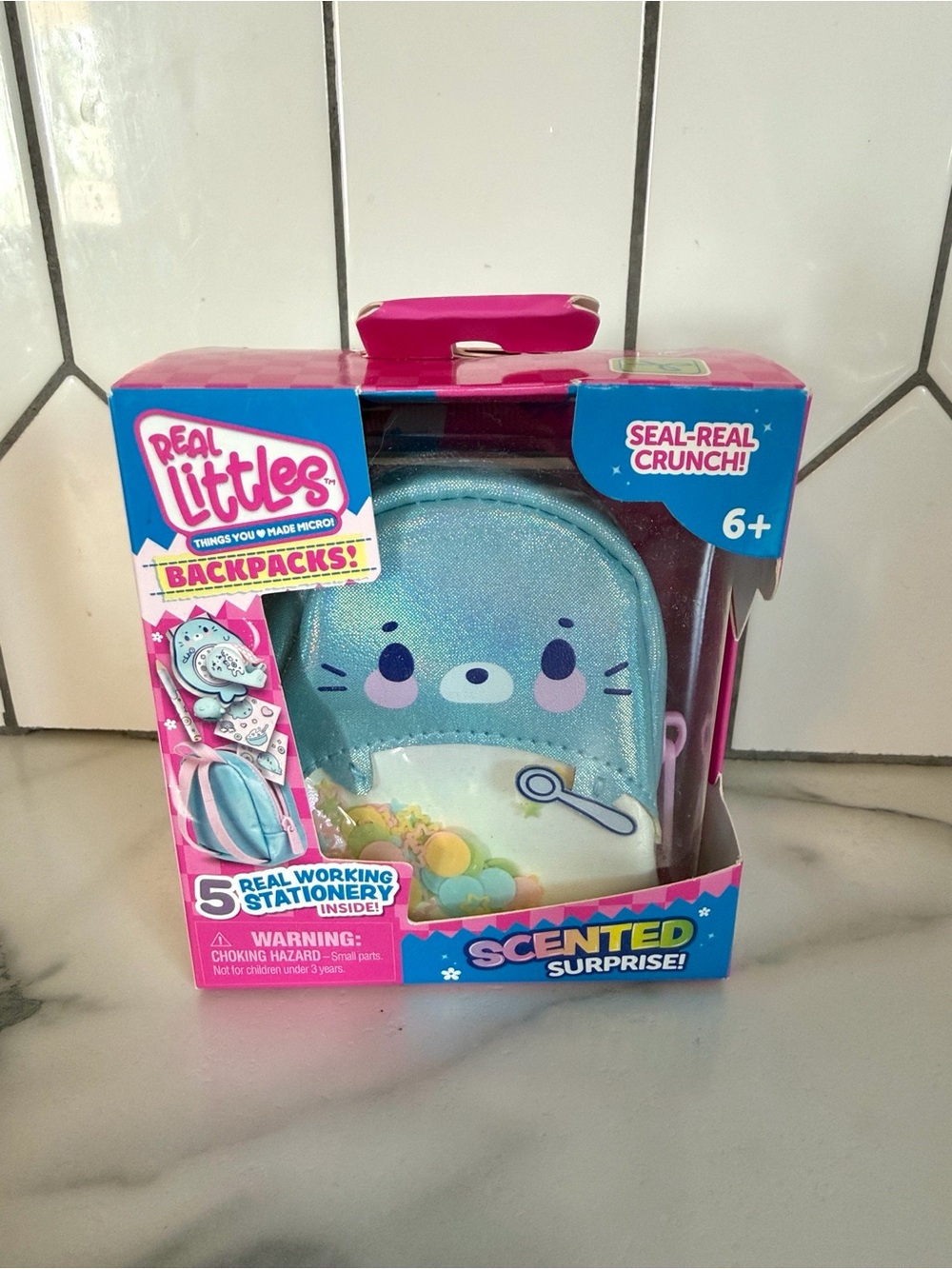 NIB Real Littles “Seal-Real Crunch” Mini Scented Surprise Backpack